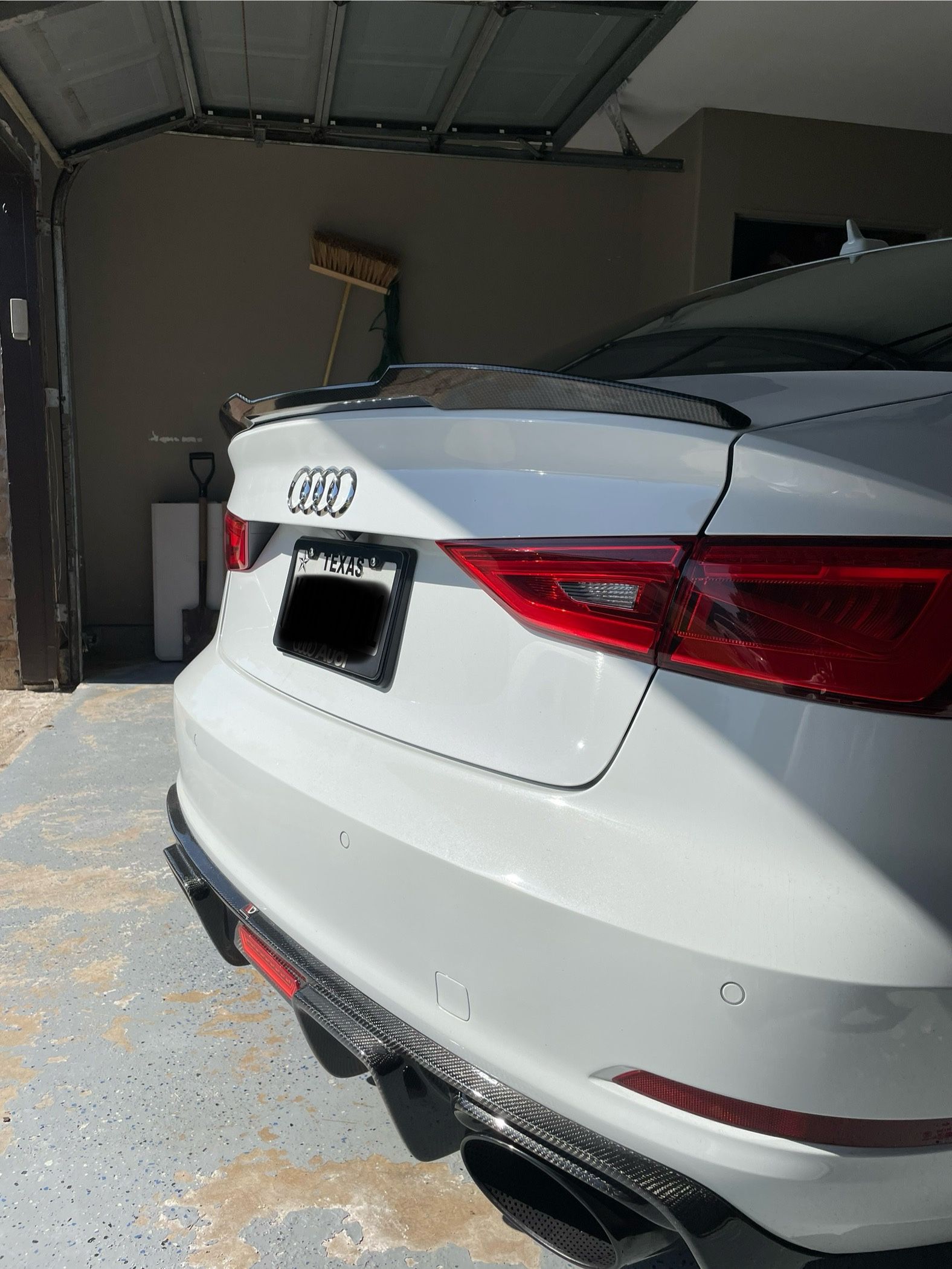 Carbon Fiber Look Trunk Spoiler Compatible with 2013-2020 Audi A3/S3/RS3