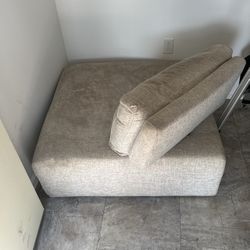 Large Ottoman With Back Rest