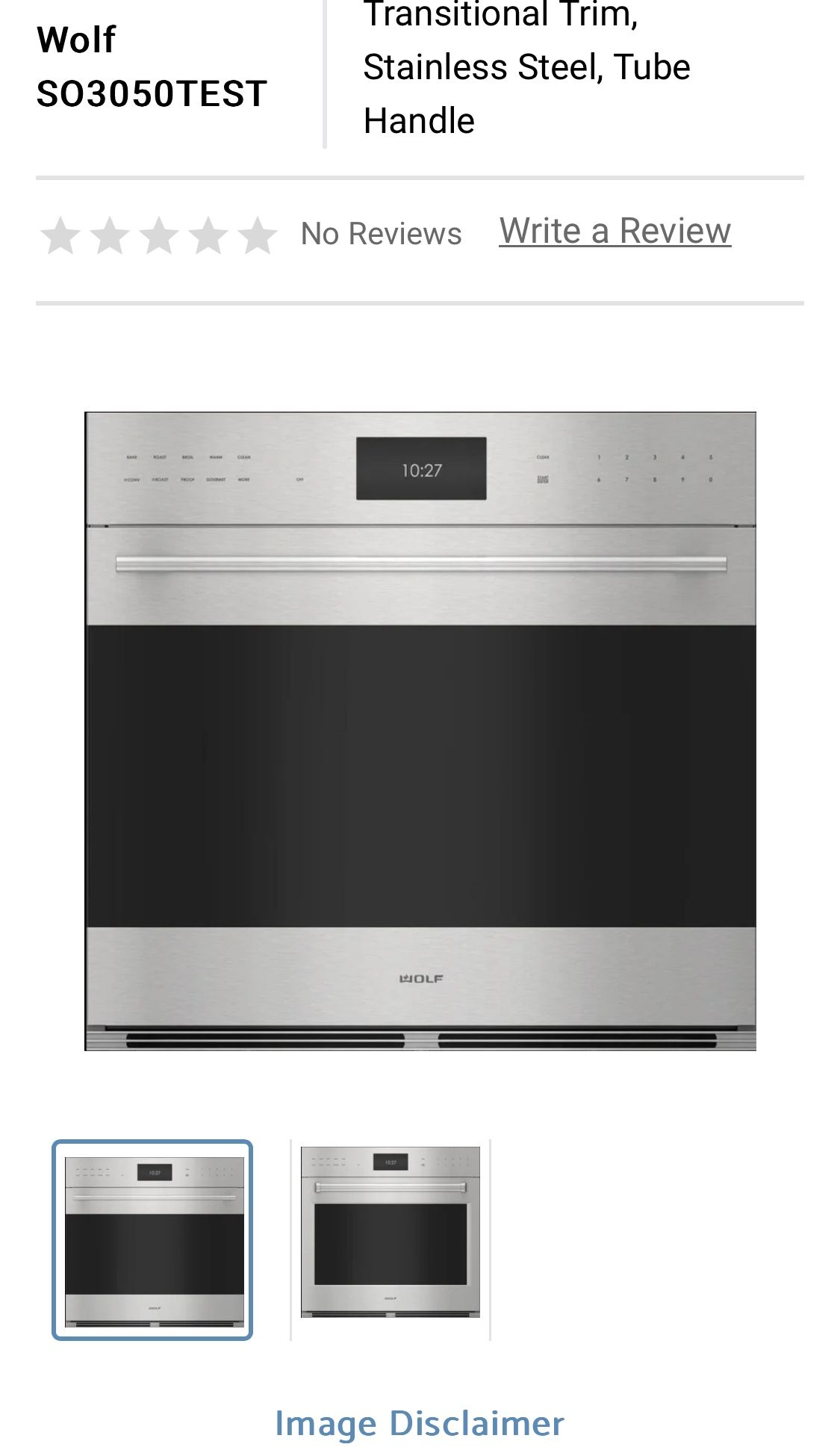 Wolf Oven Appliance
