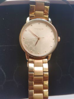 Coach gold tone watch
