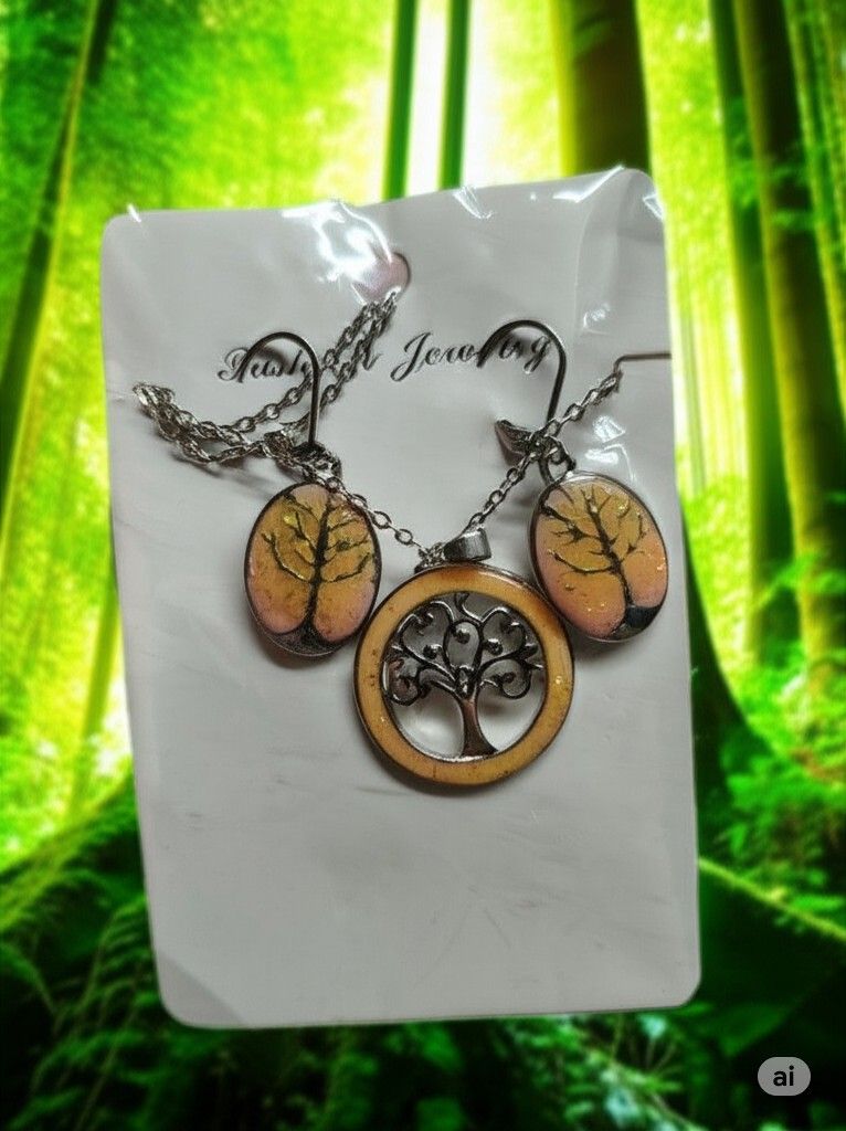 Enchanted Tree of Life Jewelry Set - Necklace & Earrings