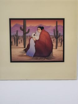 Decorative Wall Tile By Navajo Artist "Mother Earth" 8x8