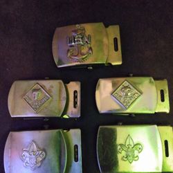 Assortment Of Brass Belt Buckles