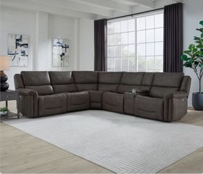 Carlin Fabric Power Reclining Sectional with Power Headrest