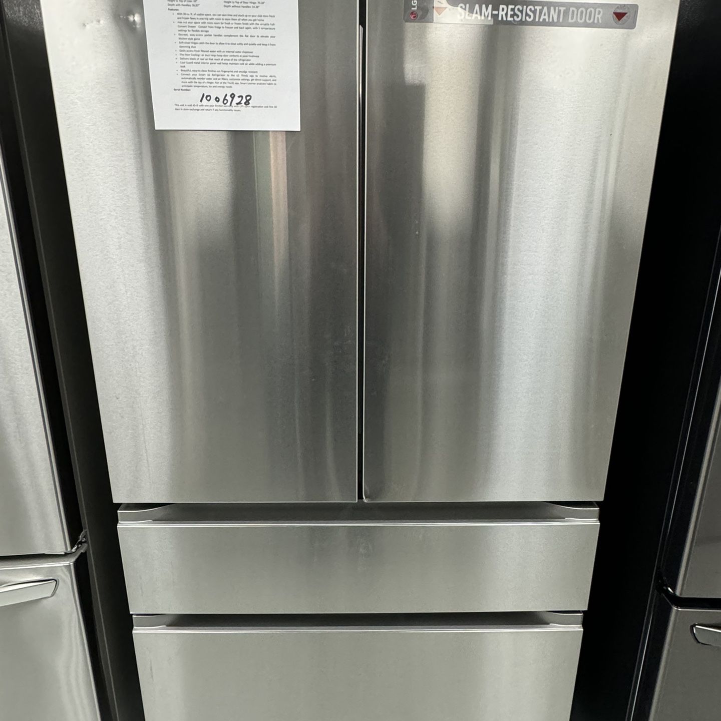 30 Cu.ft 4 Door Refrigerator With Internal Water Dispense And Ice Maker