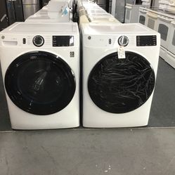 New Scratch And Dent GE Front Load Washer And Dryer Set. 1 year Warranty 