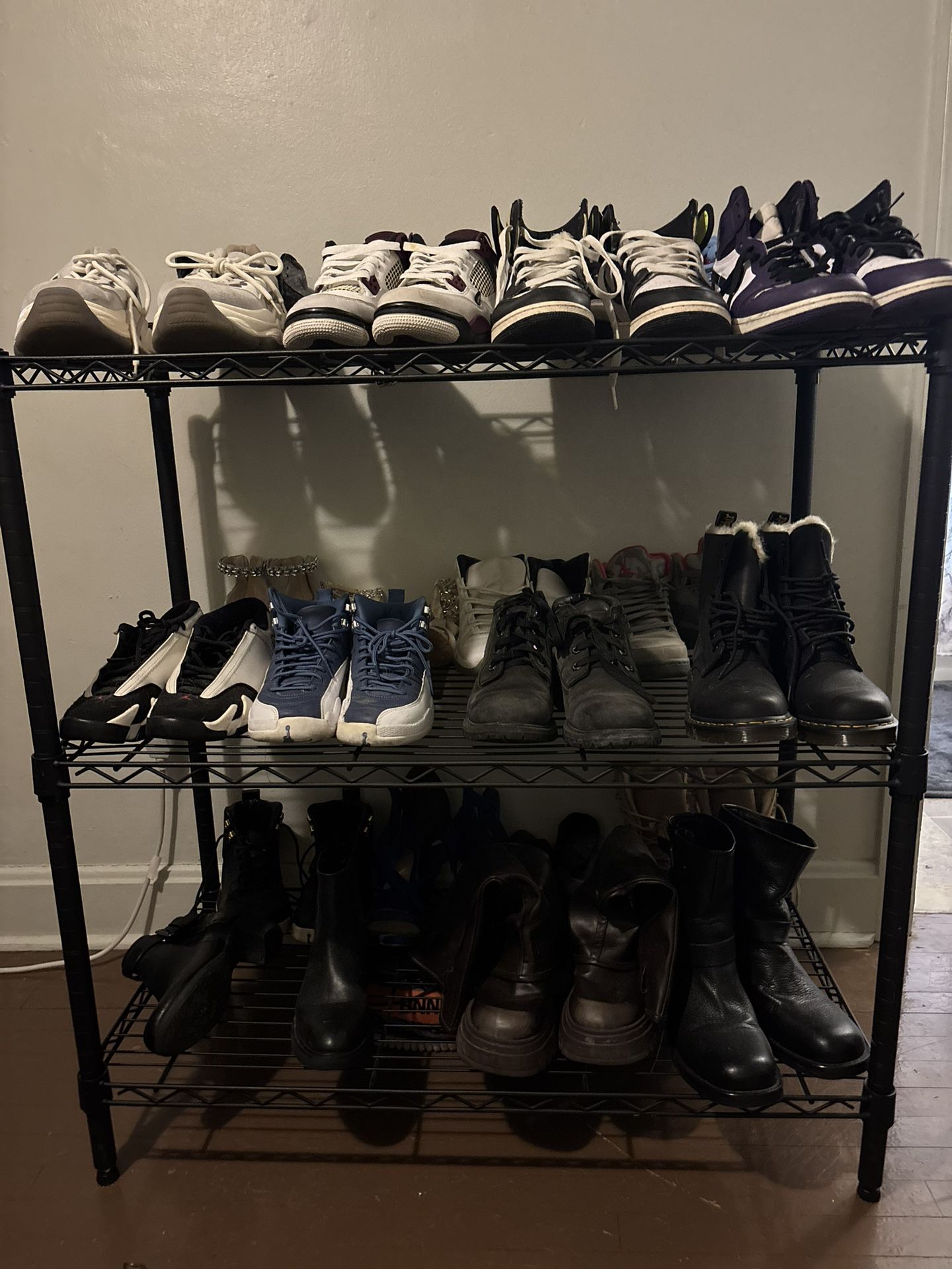 Black storage shelf