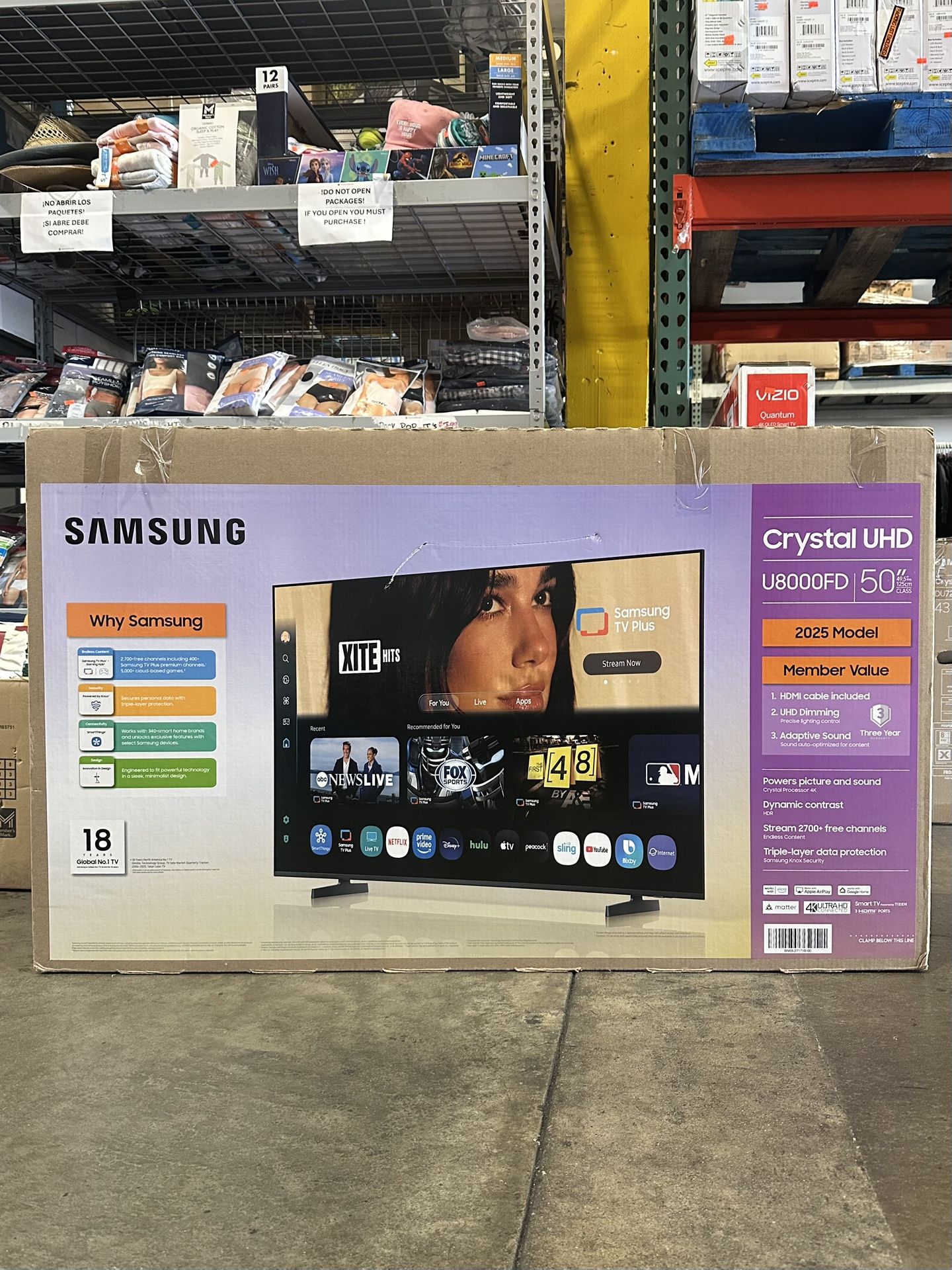 Samsung 50” Crystal UHD 2025 Smart TV Brand New In Box 