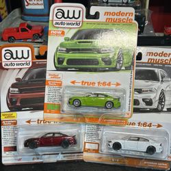 Auto World Diecast 1:64 Dodge Charger Set 