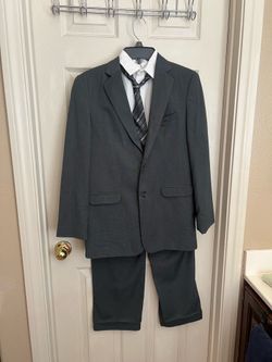 Traje De Vestir Para Teenager PERRY ELLIS PORTFOLIO Dark Gray Con Corbata ⬇️