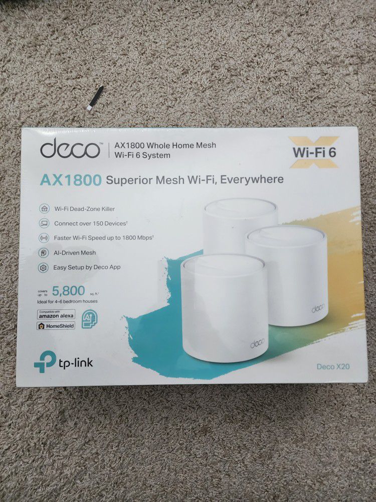 TP-Link DECO X20-3-PACK Ax1800 Whole Home Mesh Wi-Fi System

