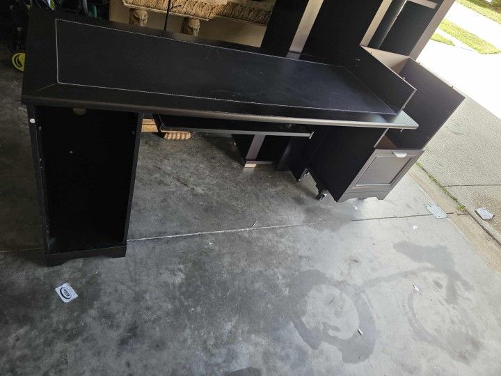 Magellan 59"W L-Shape Corner Computer Desk, Espresso