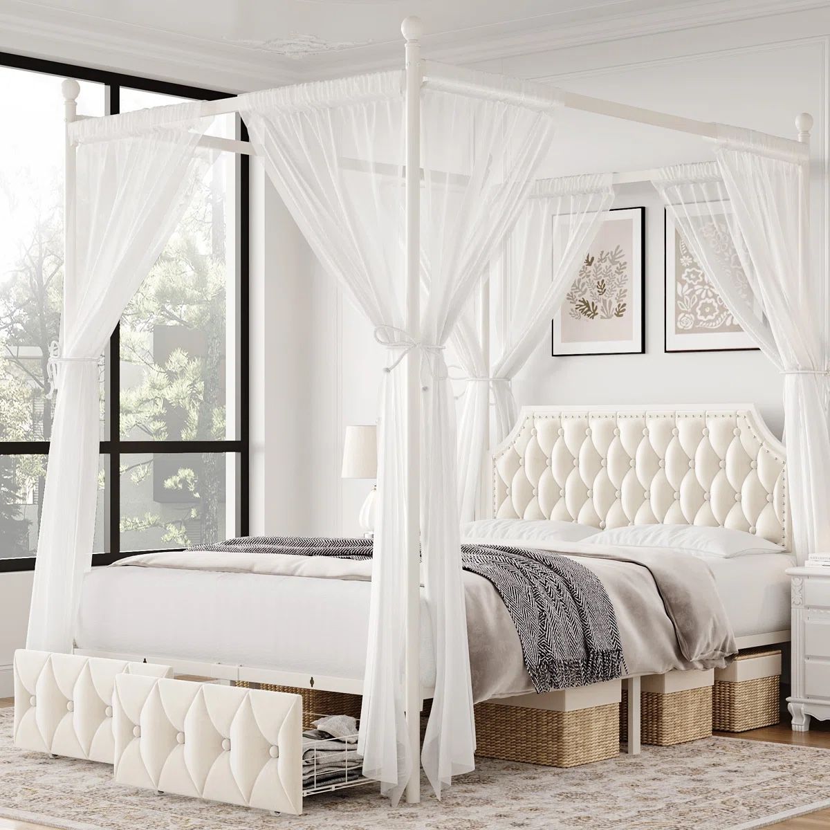 Queen Canopy Bed Frame
