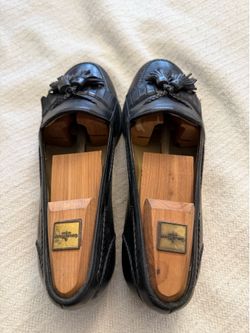 Cole Haan Bragano Black Leather Tassel Kiltie Loafers Size 7.5M. Shoe Trees included.