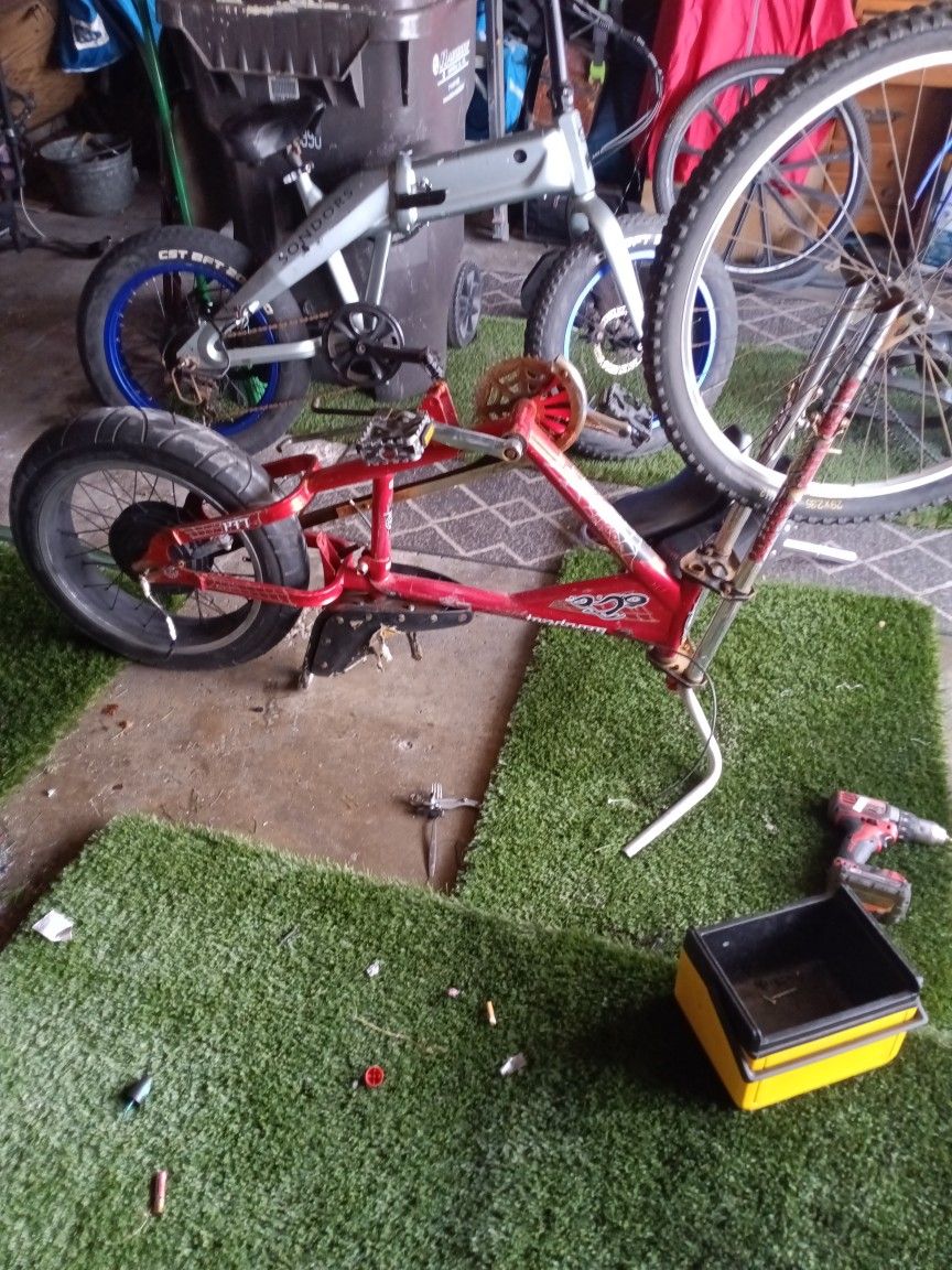 Two Twin Schwinn Chopper Bikes Comes With Three Seats Of 500 W Electric Motor Two Twin Schwinn Chopper Bikes Comes With Three Seats Of 500 W Electric Motor