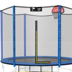 Trampoline Poles with Basketball Hook & Safely  Net