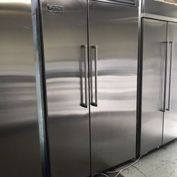Viking 48”Wide Built In Stainless Steel Side By Side Refrigerator 