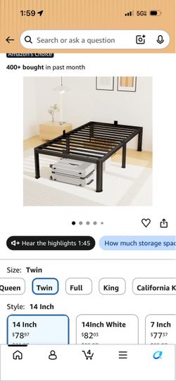 Twin Metal  Bed frame