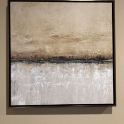 Great Big Canvas 32” Abstract Landscape Wall Art Framed Neutral Modern Decor