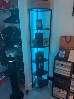 CORNER SHELF WITH LED LIGHT AND CONTROLER