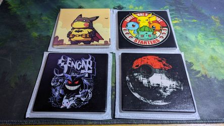 Pokemon Coasters Set of 4 - High Quality Decor