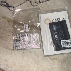 Iced Out Moissanite Bust Down Pendant