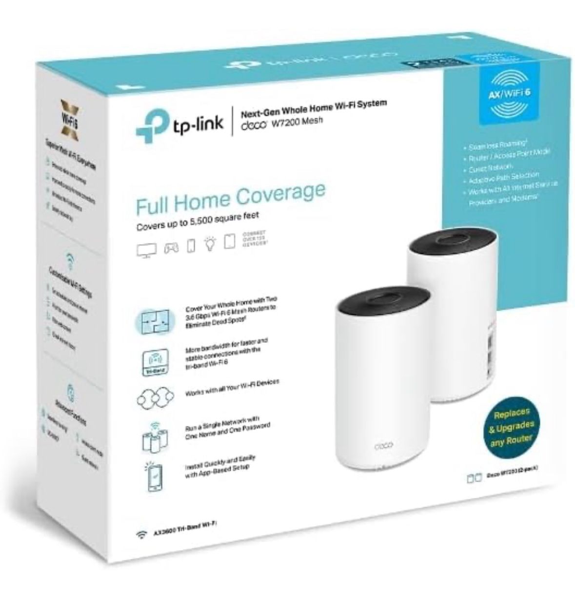TP-Link Deco W7200 WiFi 6 Mesh Router (2 Pack)