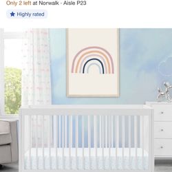 **Delta Children White Crib – Used**