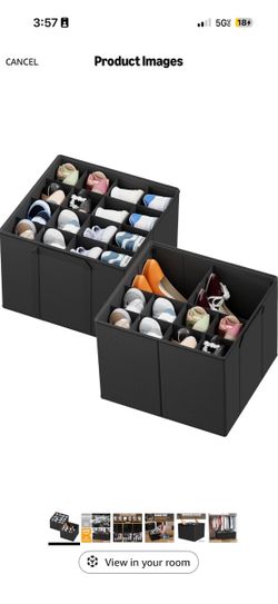 Shoe Storage Collapsible Closet Box Bag Organizer