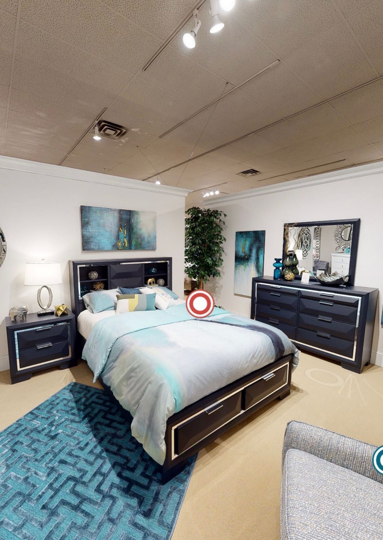 3 PCS QUEEN BEDROOM SET: QUEEN BED FRAME, NIGHTSTAND, DRESSER