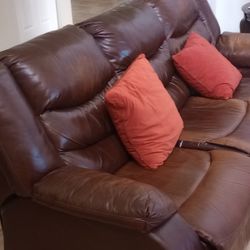 Recliner Leather couch 