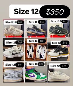New balance Nikes pumas Jordan’s all size 12