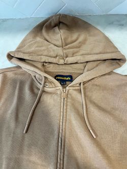Essentials Full-Zip Hoodie in Beige
