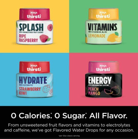 Flavored Water Drops, ENERGY Variety Pack Flavors - Ninja