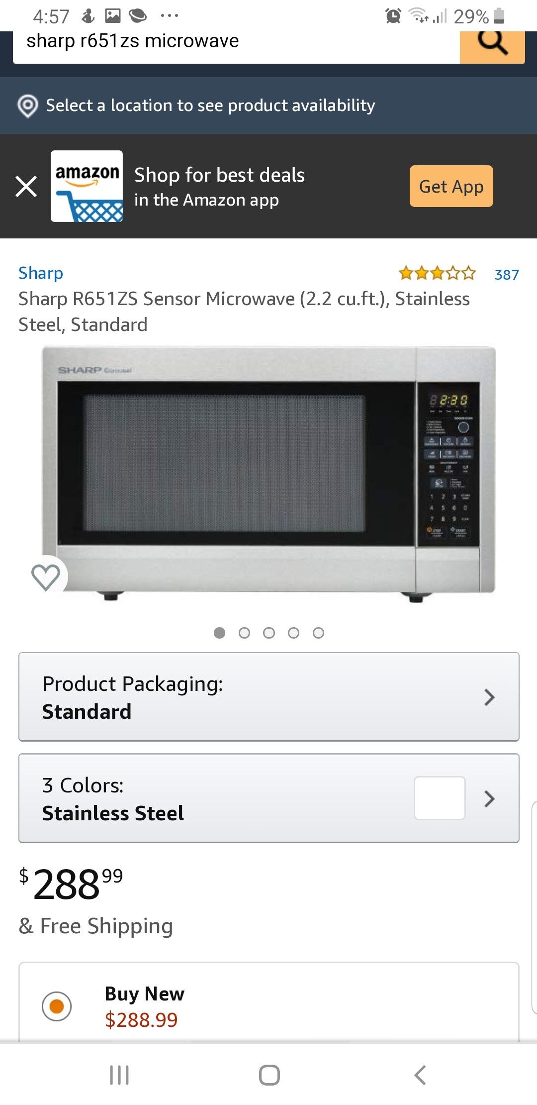 Brand new Sharp microwave MOD:R651zs