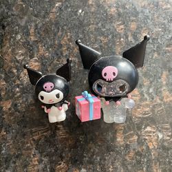 2 hello kitty kuromi figures