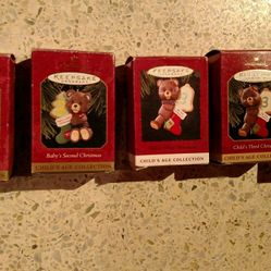 Hallmark Collectable Ornaments. Child's Age Collection