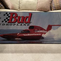 Budweiser hydroplane laminated poster