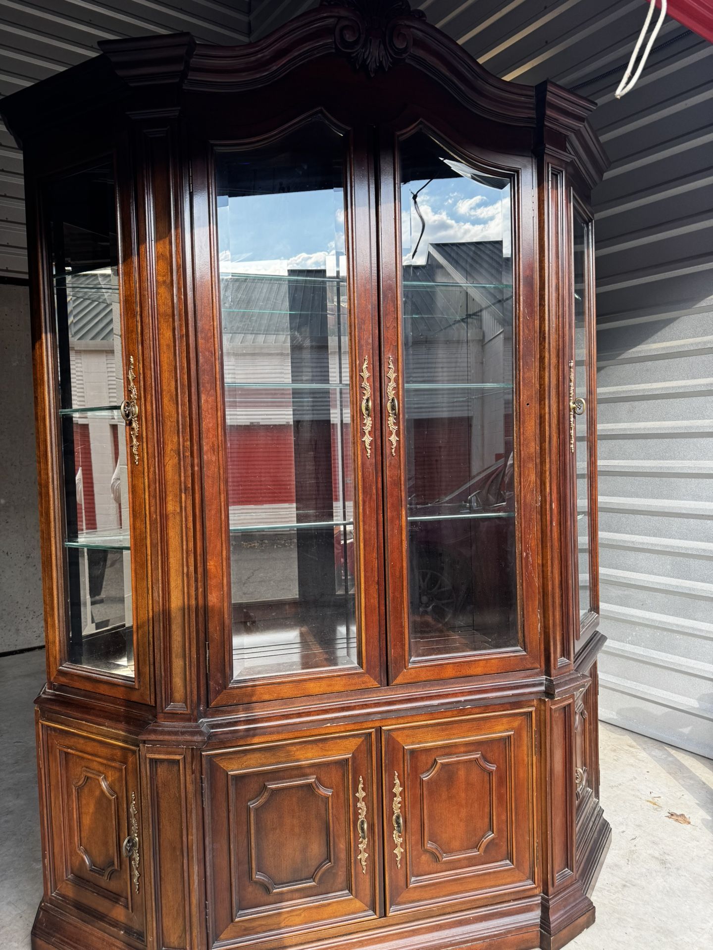 Large Wooden China Cabinet