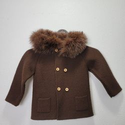 Granlei Luxury Fur Coat Unisex chocolate 2T size