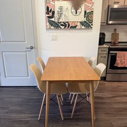 Tan Dining Table 
