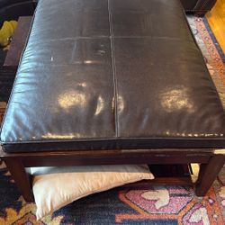 Coffee Table with leather top