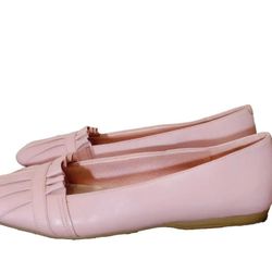 Faux Leather 11 M Womens Pink 🩷 Flats Easy Street 40-1786 Pleated Toe