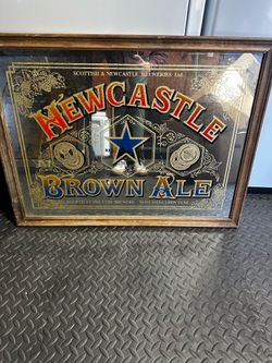Rare Newcastle Mirrored Pub Sign