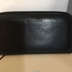 BLACK LEATHER AUTHENTIC BRUNO MAGLI WALLET 