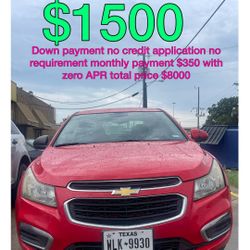 2016 Chevy Cruz No Credit Application 