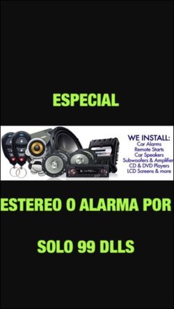 car stereo or car alarm for 99 dlls