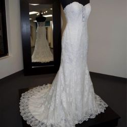 Brand New Carrafina Lace Sweetheart Wedding Dress Size 10