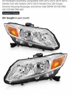 2012-2015 Honda civic headlights
