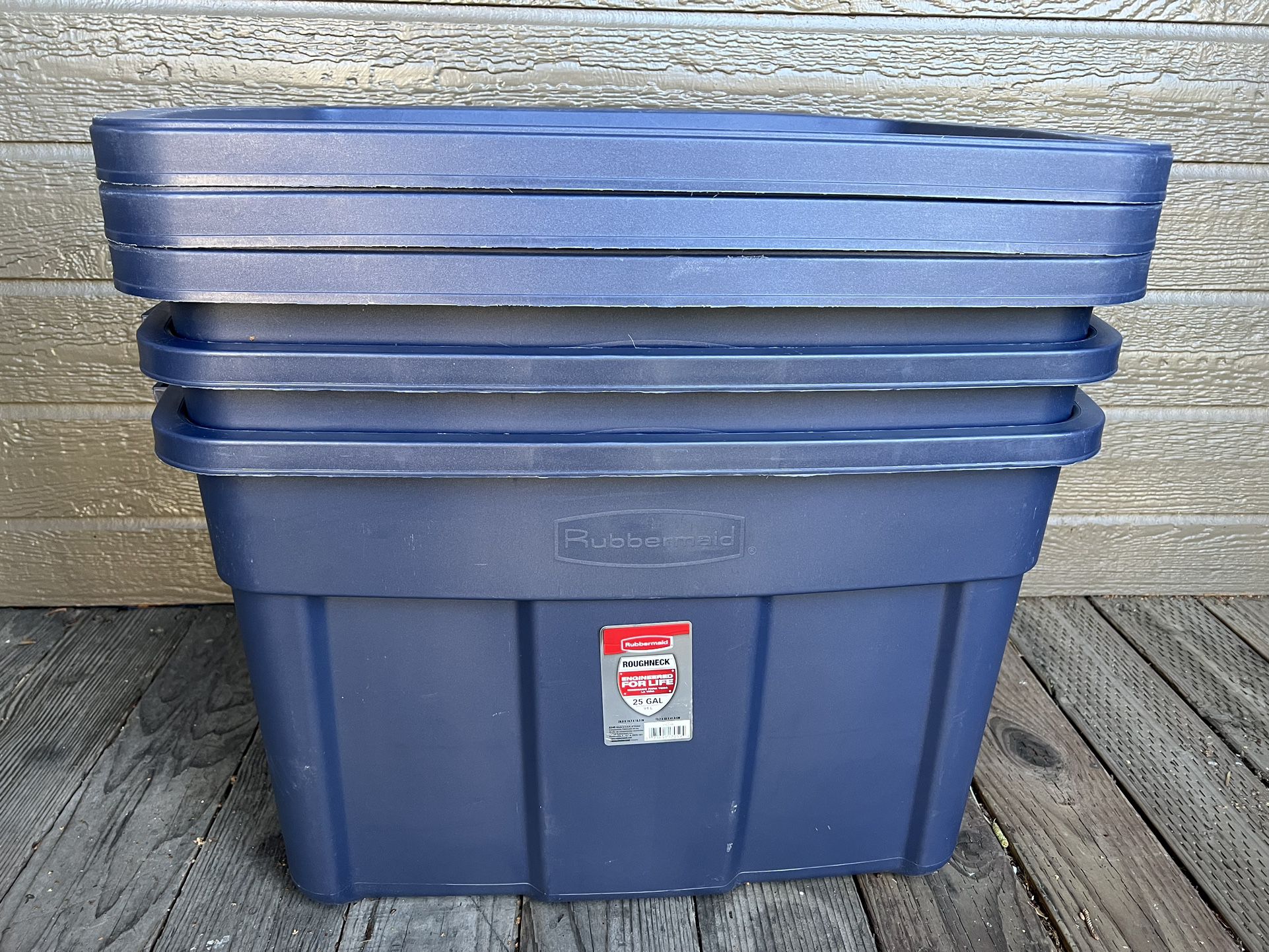 Rubbermaid Roughneck️ Storage Containers 25 Gal 3pack